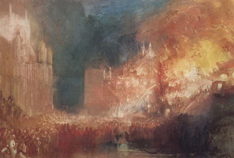 Houses of Parliament on Fire